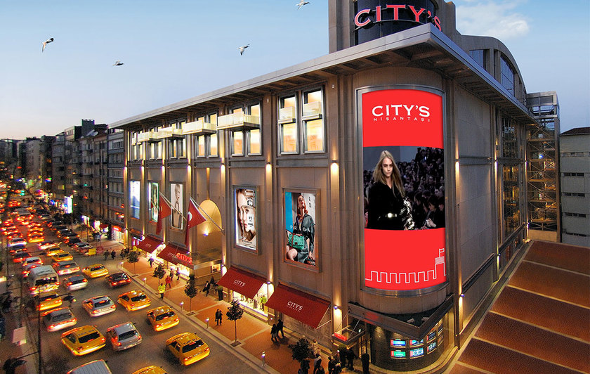 An exterior picture of City's Nisantasi which is a luxurious shopping mall located in Istanbul