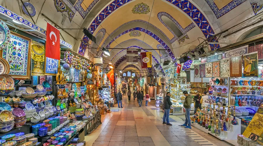 an interior picture of grand bazaar near Beyazit Istanbul